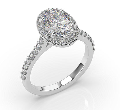 Oval Halo Style Engagement Ring