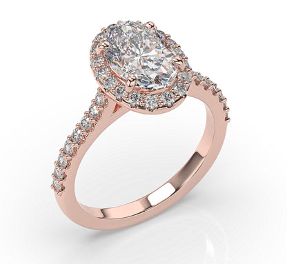 Oval Halo Style Engagement Ring