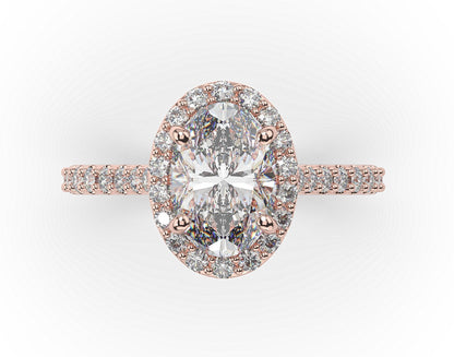 Oval Halo Style Engagement Ring