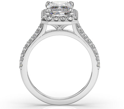 Radiant Halo Style Engagement Ring