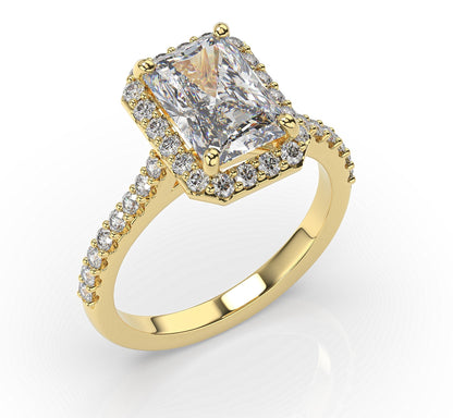 Radiant Halo Style Engagement Ring