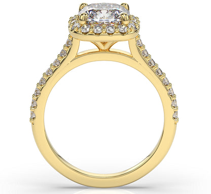 Cushion Halo Style Engagement Ring