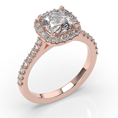 Cushion Halo Style Engagement Ring