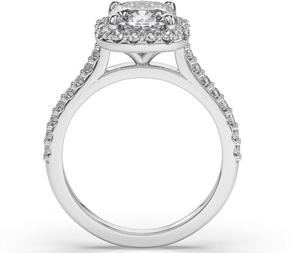 Cushion Halo Style Engagement Ring