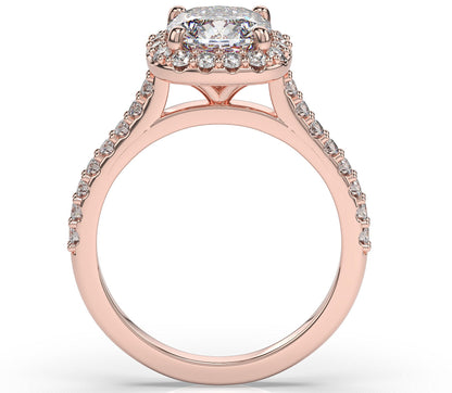 Cushion Halo Style Engagement Ring