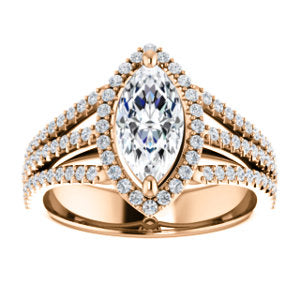 Marquise Halo Style Engagement Ring