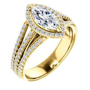 Marquise Halo Style Engagement Ring