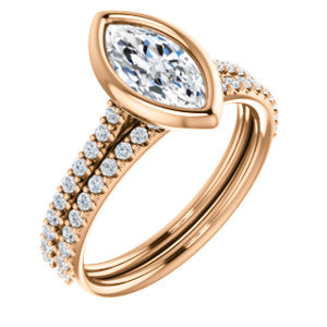 Marquise Bezel Style Engagement Ring