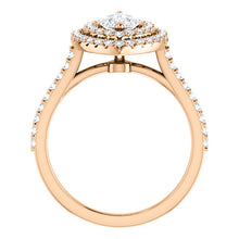 Marquise Double Halo Style Engagement Ring