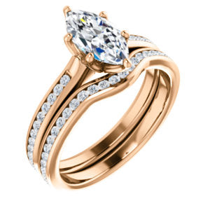 Marquise Channel Set Style Engagement Ring