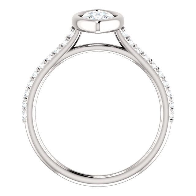 Marquise Bezel Style Engagement Ring - I Heart Moissanites