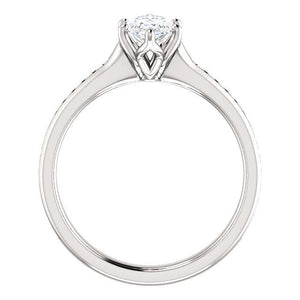 Marquise Channel Set Style Engagement Ring - I Heart Moissanites