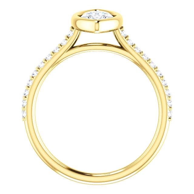 Marquise Bezel Style Engagement Ring - I Heart Moissanites