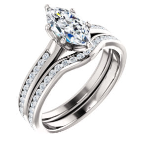 Marquise Channel Set Style Engagement Ring
