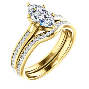 Marquise Channel Set Style Engagement Ring