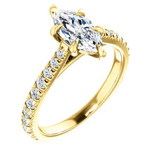 Marquise Six Claw Set Style Engagement Ring