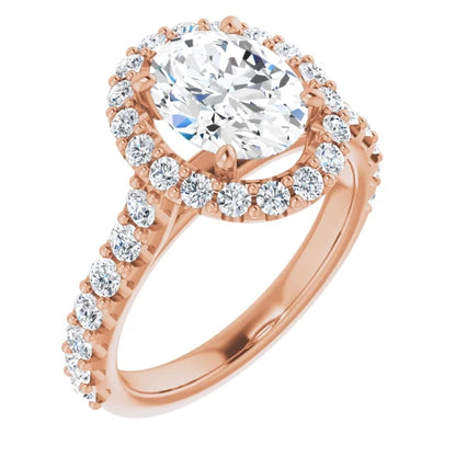 Oval Halo Style Engagement Ring