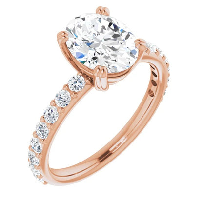 Oval Claw Set Style Engagement Ring