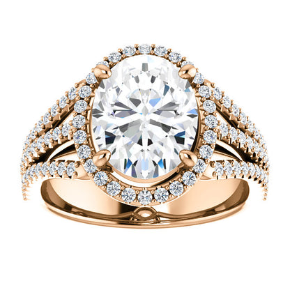 Oval Halo Style Engagement Ring