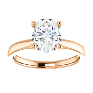 Four Claw Oval Solitaire Engagement Ring