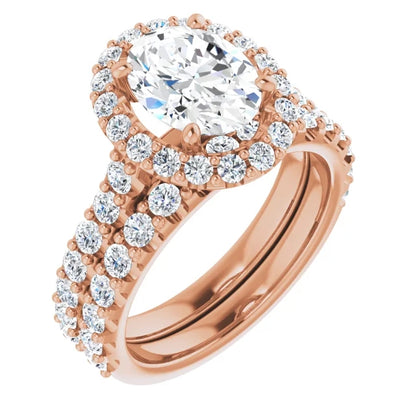 Oval Halo Style Engagement Ring