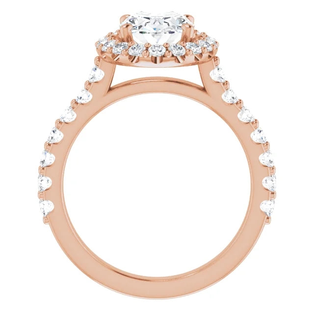 Oval Halo Style Engagement Ring