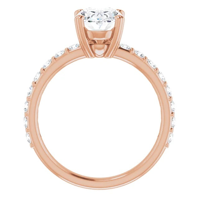 Oval Claw Set Style Engagement Ring