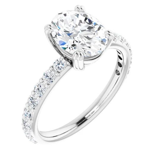 Oval Claw Set Style Engagement Ring