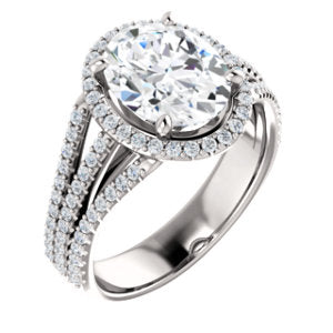 Oval Halo Style Engagement Ring