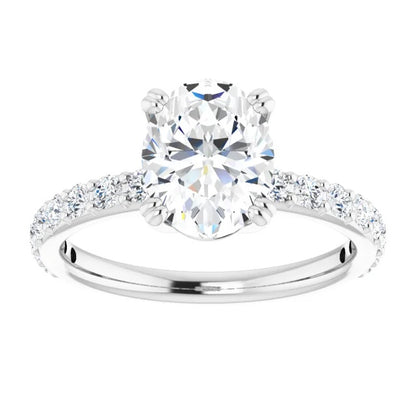 Oval Claw Set Style Engagement Ring