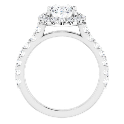 Oval Halo Style Engagement Ring