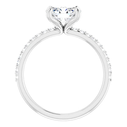 Oval East West Style Engagement Ring