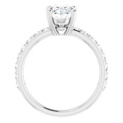 Oval Claw Set Style Engagement Ring