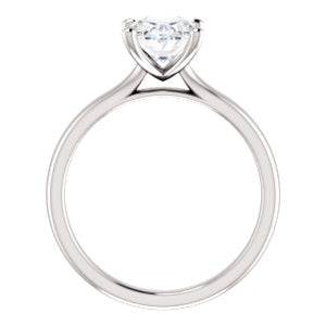 Four Claw Oval Solitaire Engagement Ring