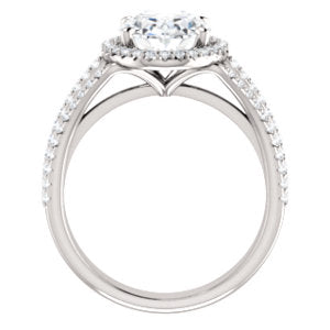 Oval Halo Style Engagement Ring