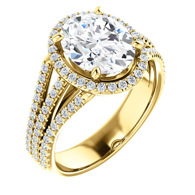 Oval Halo Style Engagement Ring