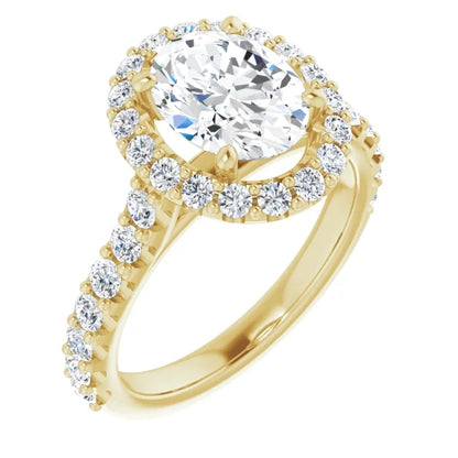 Oval Halo Style Engagement Ring