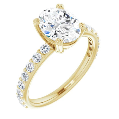 Oval Claw Set Style Engagement Ring