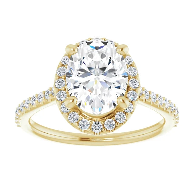 Oval Halo Style Engagement Ring