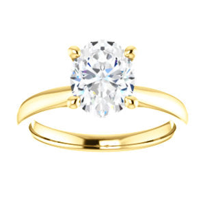 Four Claw Oval Solitaire Engagement Ring