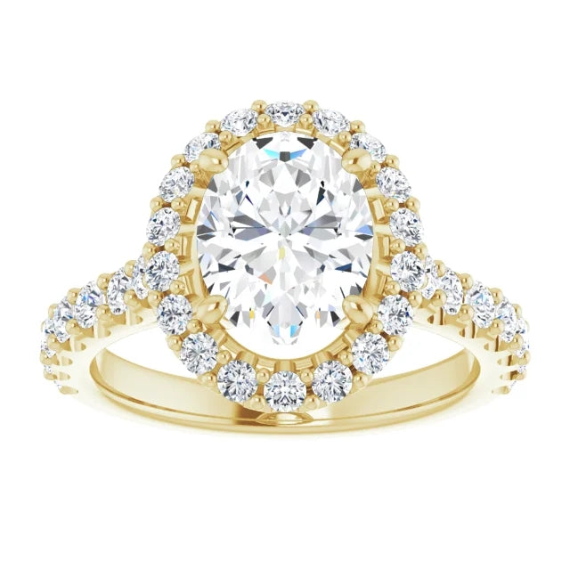 Oval Halo Style Engagement Ring