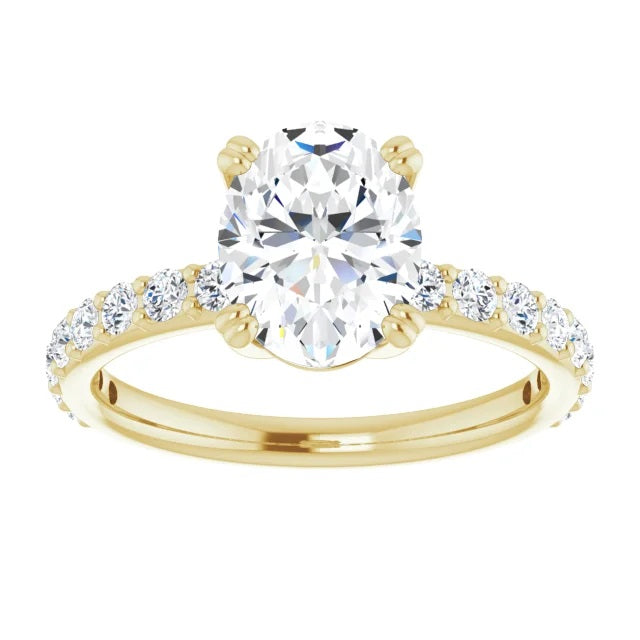 Oval Claw Set Style Engagement Ring