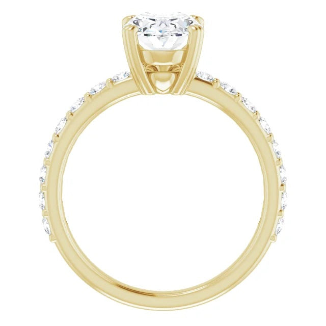 Oval Claw Set Style Engagement Ring