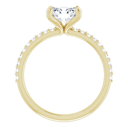 Oval East West Style Engagement Ring