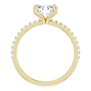 Oval East West Style Engagement Ring