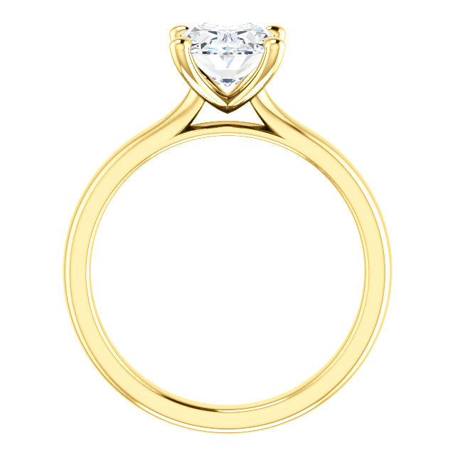 Four Claw Oval Solitaire Engagement Ring