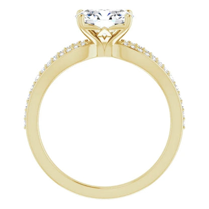 Oval East West Style Engagement Ring