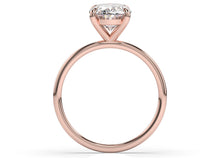 Oval Thin Band Solitaire Engagement Ring