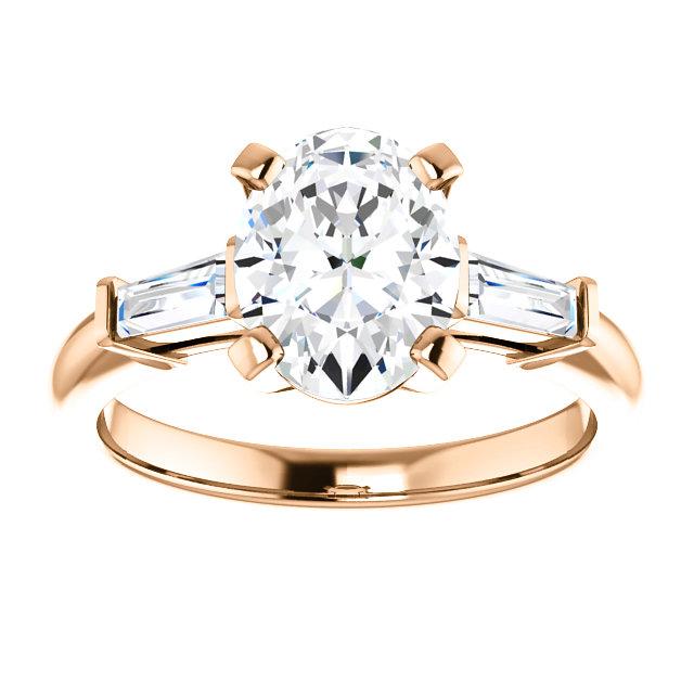 Oval Accent Engagement Ring - I Heart Moissanites