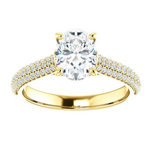 Oval Pave Style Engagement Ring - I Heart Moissanites